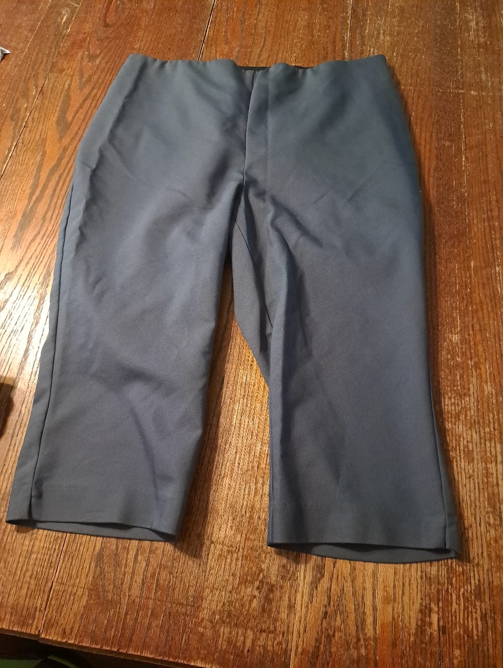 Size 16 Lane Bryant Grey Capris Elastic Waist Pull On Smimmers Bermudas